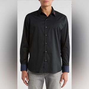 Men's Black Button-Up Shirt